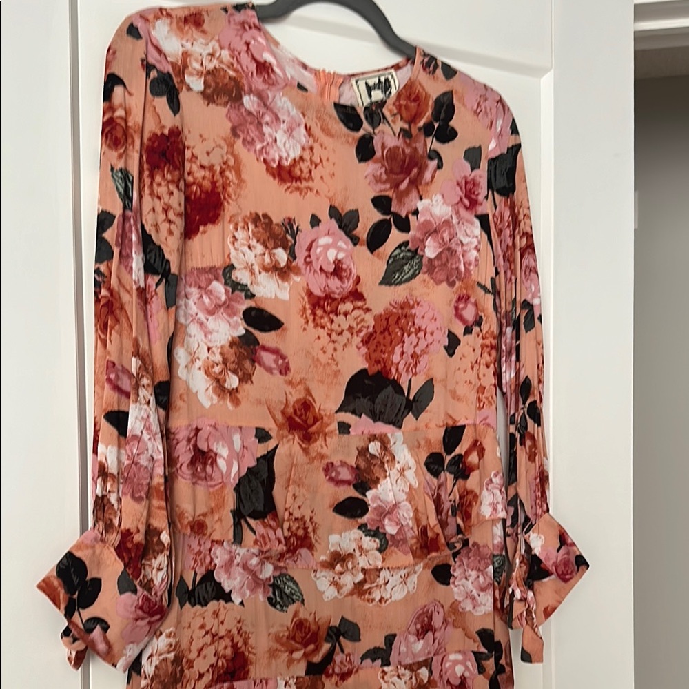 Floral Vintage Style Long Sleeve Dress